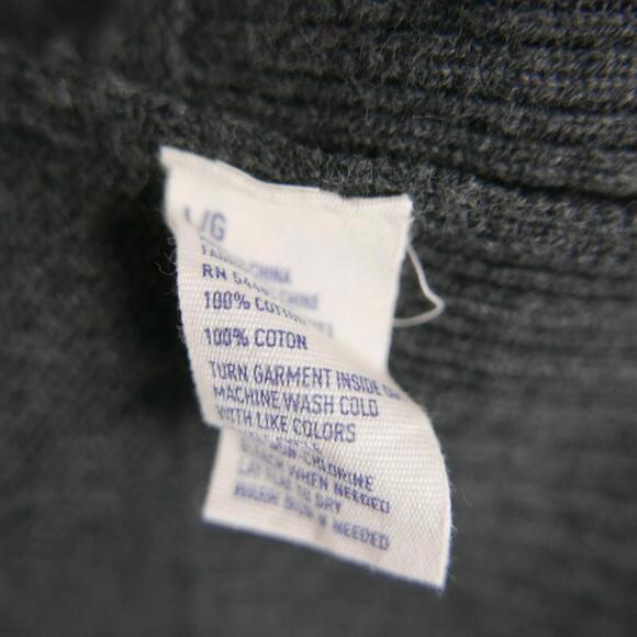 American Eagle Mens V Neck Solid Dark Gray Sweater Large - Picture 10 of 10